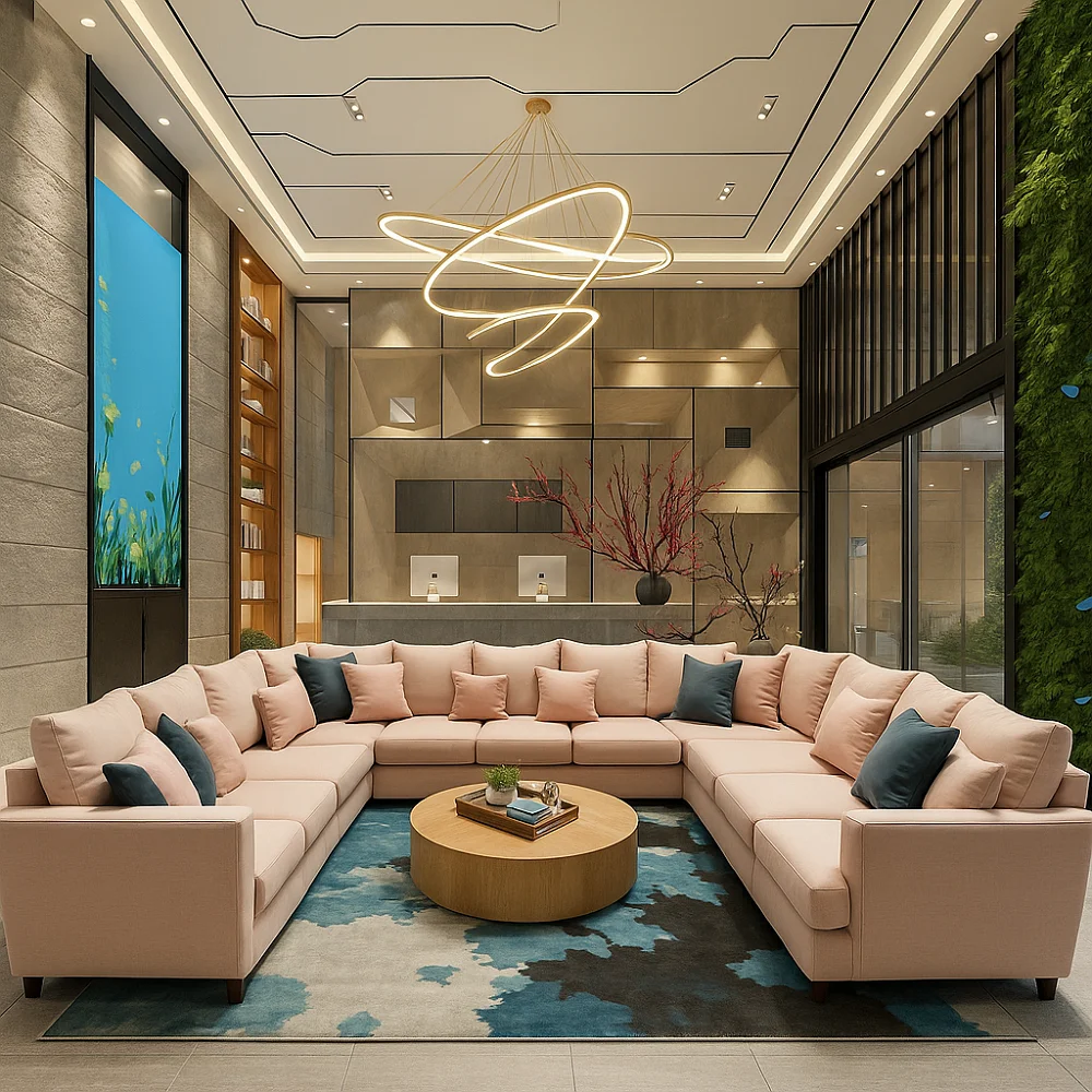 Commercial Custom U-Shape Sofa Commercial Custom U-Shape Sofa